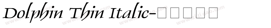 Dolphin Thin Italic字体转换